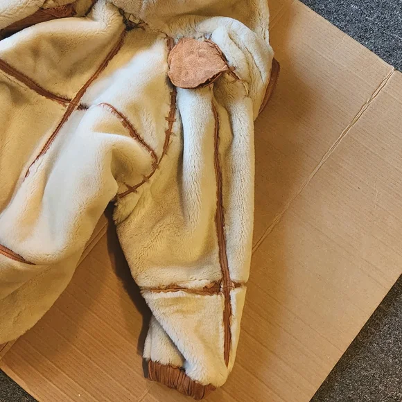 Vintage Synergy Suede Genuine Leather Womens Coat - Picture 12 of 16